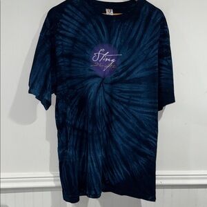 Sting tour concert tee Blue Tie-Dye Graphic T-Shirt sacred love 2004 vintage